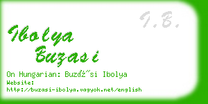 ibolya buzasi business card